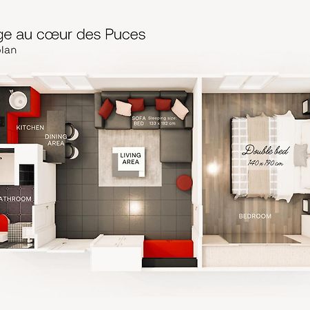 Appartamento Marche Aux Puces De Saint-Ouen Esterno foto